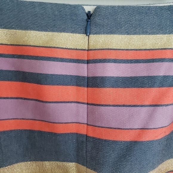 J. Crew Striped shimmery casual skirt mini Size 00 - Picture 4 of 11